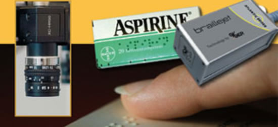 Reading UV Braille on packaging